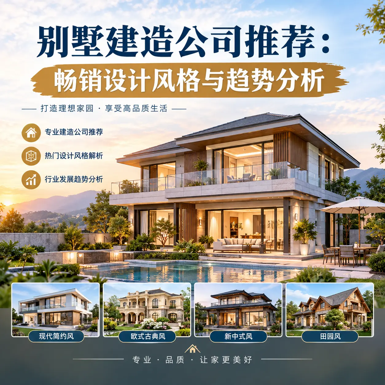 别墅建造公司推荐： 沿河 畅销设计风格与趋势分析
